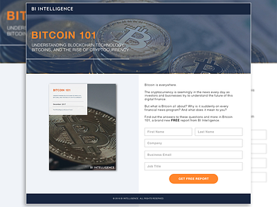 Bitcoin 101 Lead Gen Landing Page