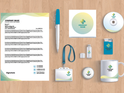 Modern business stationery collection design