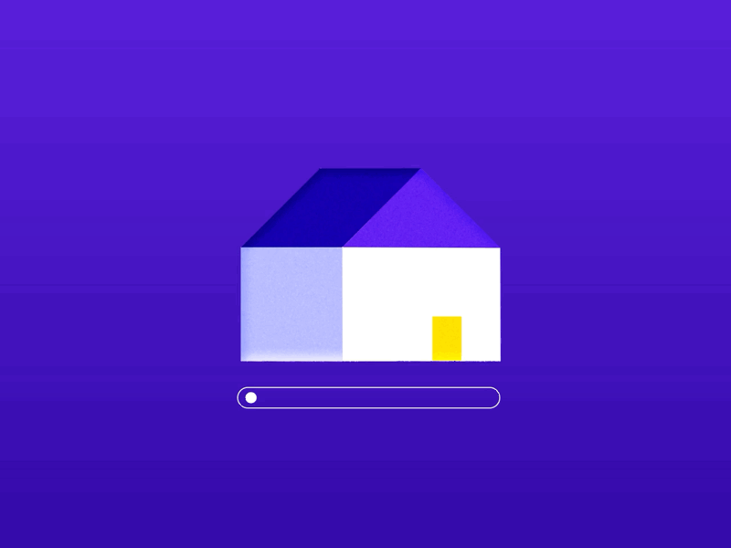 House 🏡 animated gif animation gif house loop loop animation motion motion graphics
