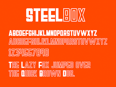 SteelBox font typography