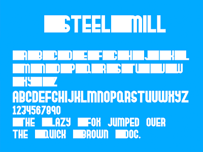 SteelMill design font typography