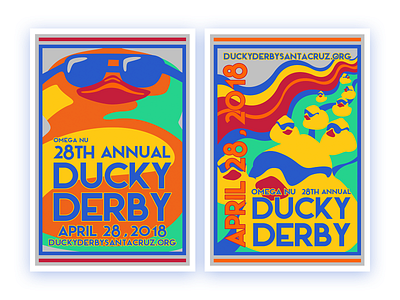 Ducky Derby 2018 illustration poster print typogaphy