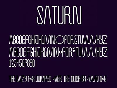 Saturn font typography