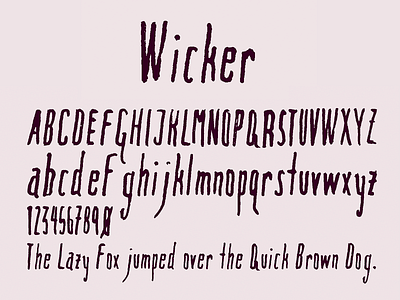 Wicker font typography