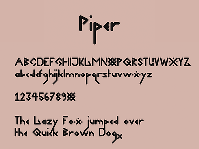 Piper font typography