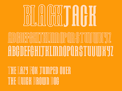 Blackjack font typography