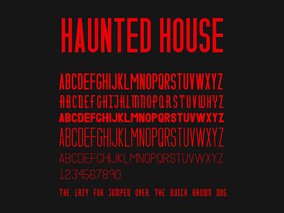 Haunted House font typography
