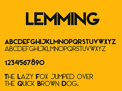 Lemming font typography