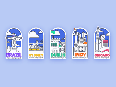 Office Stickers design illustration typography
