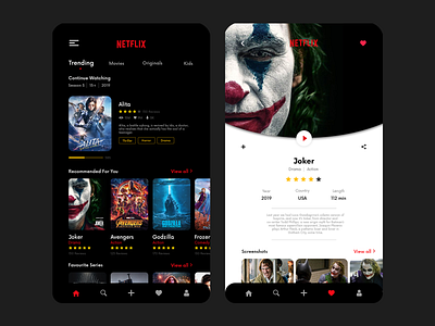 Netflix Mobile App Redesign app branding branding design chennai creative design designer mobile mobile app mobile app design movie app netflix netflix mobile typography ui ux vector