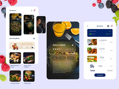 Food Delivery App app chennai creative food delivering food ordering mobile app typography ui ux