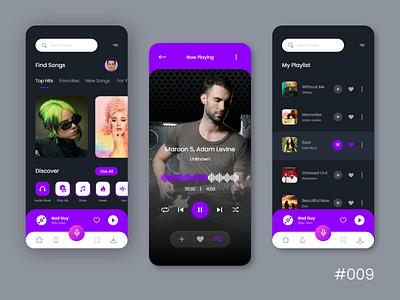Music Player | 009 009 app branding design chennai creative daily 100 challenge daily ui 009 dailyui design designer icon music music app music app design music player typography ui ux