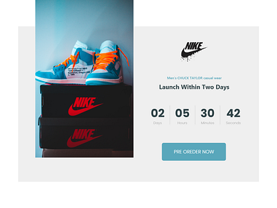 Countdown Timer | 014 014 branding design chennai countdowntimer creative daily 100 challenge design designer ecommerce landing page minimal nike shopping typography ui ux web