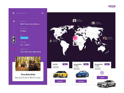 Location Tracker | #020 booking branding design car booking chennai creative daily 100 challenge design designer icon landing page location tracker minimal ui ux