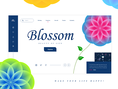 Blossom Flower dashboard