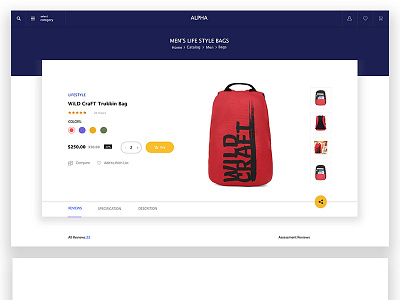 Product details page ( Alpha ) app branding branding design chennai design landing page shopping shopping app typography ui ux web webdesign website