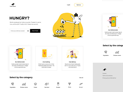 Food Hawk branding branding design chennai design designer food food delivery illustration landing page typography ui ux web webdesign website