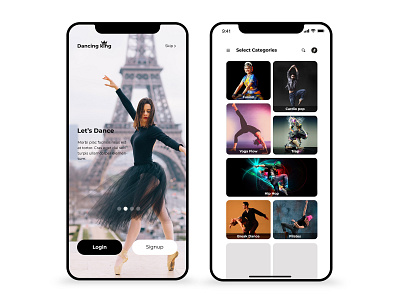 Dance King | App app branding branding design chennai clean creative dance design designer flat landing page list ui ux