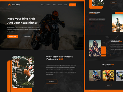 Peace Riding app branding branding design chennai creative design designer icon illustration landing page logo typography ui ux web webdesign website