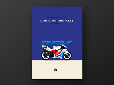 ICONIC MOTORCYCLES BY DUMMA BIKES, Suzuki RGV 500 branding cool design dummabikes illustration kevin logos motogp rgv rgv500 suzuki typography vector