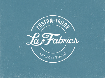 La Fabrics brand cool fashion japan. lafabrics logo logotype print vintage