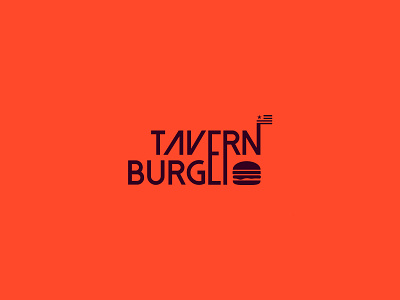 Tavern Burger logo proposal brand burger clever cool icon logo logos mark monogram simple verbicons
