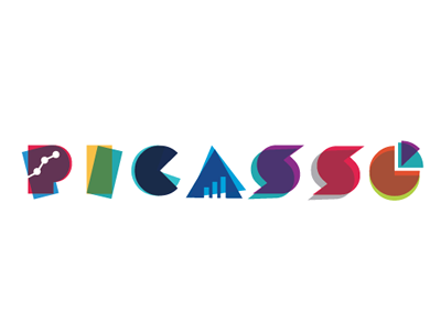 Picasso Analytics analytics branding download flat free logo logotype minimal picasso psd