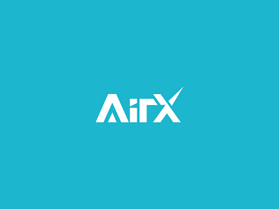 Airx logo proposal 2015 air blue cool logo logotype minimal tech
