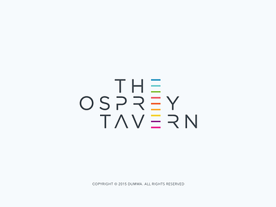 The Osprey Tavern logo animal colors cool logo logotype minimal osprey sexy tavern