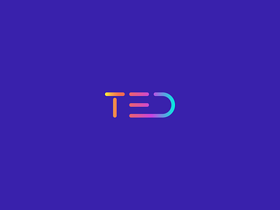 TED branding clever design icon illustration logo logos mark monogram simple ted trendy