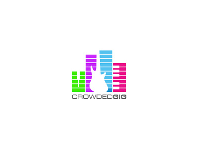 Crowded Gig app celeb colorful crowded gig iicon letter logo design monogram park symbol