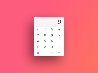 Daily UI :: 004 Day 004 Calculator