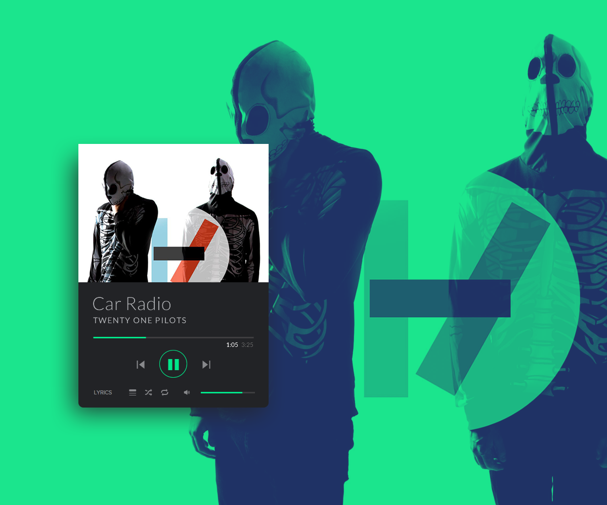 Car Radio twenty one Pilots. Spotify Design. Playing the Future.