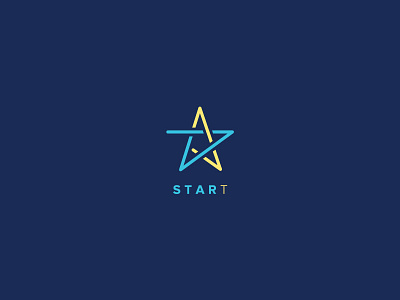 Start logo 2015 2016 blue branding ios logo logofolio logotype minimal psd