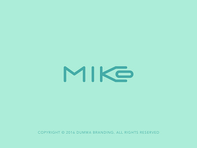 Mike Wordmark brand clever icon identity logos mark mike negative simple verbicons wordmark
