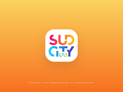 Sud City Lab Logo / App icon app brand city clever colors icon identity logos mark monogram simple wordmark