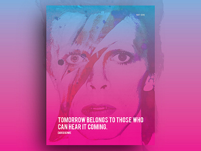 Tribute to David Bowie behance bowie color david davidbowie gradient greatest poster rip tribute tumblr