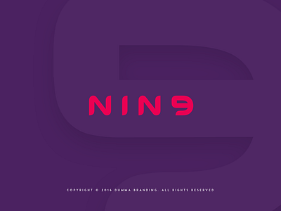 Nine Logo 9 brand clever colors icon identity logos mark monogram nine simple wordmark