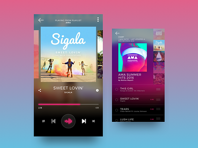 Music Player android app colors cool ios music player proposal ui ux