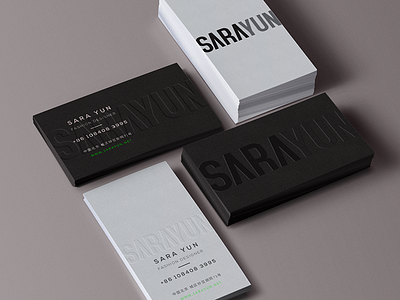 Business Card for SARA YUN behance business card color design designforprint fashion gradient print sarayun tumblr