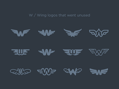 W / Wing logos that went unused