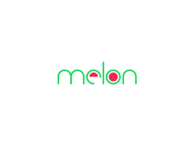 Melon Clever Wordmark / Verbicons clever flat food icon logos melon monogram simple typo verbicons watermelon