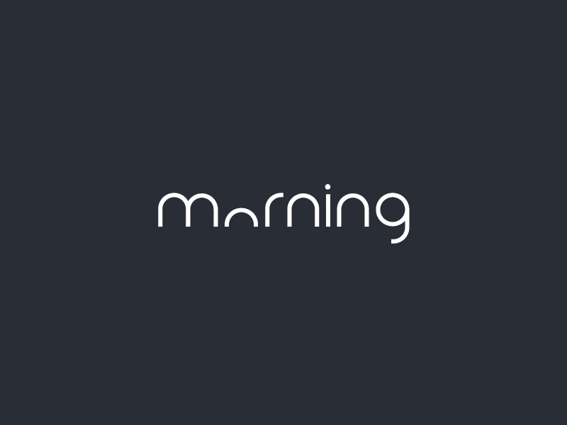 Clever Logo Morning Wordmark / Verbicons morning 2017 calendar verbicons mark logos flat icon simple clever monogram typo
