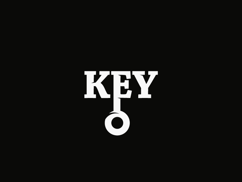 Key Logo Morning Wordmark / Verbicons typo monogram clever simple icon flat logos mark verbicons door 2017 key