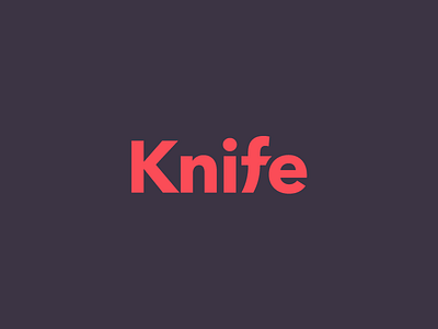 Knife Clever Logo Wordmark / Verbicons 2017 clever cut flat icon knife logos mark monogram simple typo verbicons