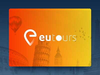 EuTours logo branding e europe eutours logo pin tours travel trip