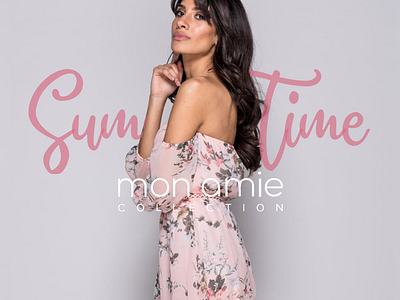 Mon Amie Summer Time banner barnding fashion icons italian logo logos2017 marks moda monamie pink trend