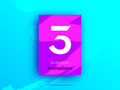 3 Dribbble Invitations