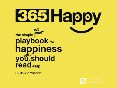 365 Happy Logo/Book book bookcover branding cover happy logo yellow