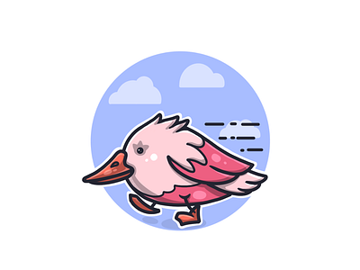 a running bird 🏃‍♂️ animal art bird cute digital kawaii procreate